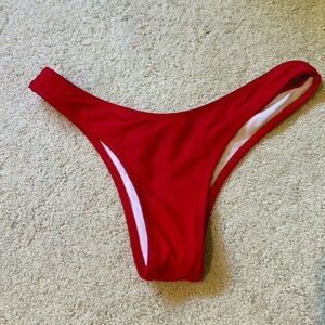 Red bikini bottoms